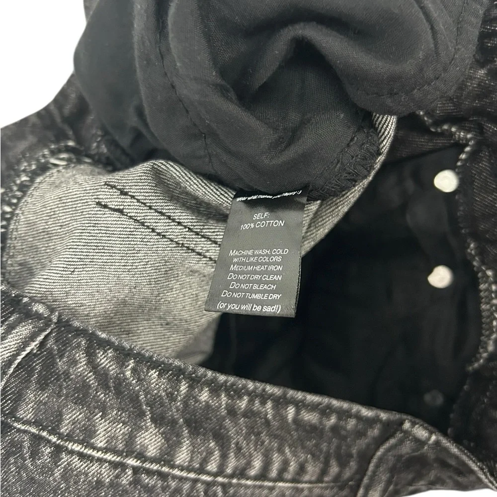 Dressed in Lala Maxi Black Denim Slit Skirt small Casual Fashion Slant NWT - Picture 10 of 10
